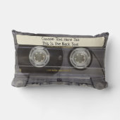 文字カスタム/レトロラブミュージックカセット混合テープ ランバークッション (裏面)