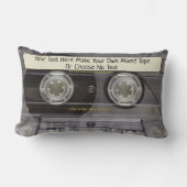 文字カスタム/レトロラブミュージックカセット混合テープ ランバークッション (正面)