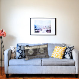 文字カスタム/レトロラブミュージックカセット混合テープ ランバークッション