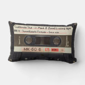 文字カスタム/レトロラブミュージックカセットMixtape ランバークッション (裏面)