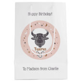 文字カスタム〔占星術の〕十二宮図サインタウルス ミディアムペーパーバッグ (裏面)