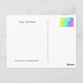 文字カスタム、署名、画像、および戻り付きのバウチャー ポストカード (裏面)