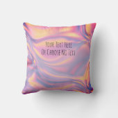 文字カスタム/虹色ホログラフィック金属箔 クッション (裏面)