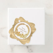 文字カスタム、金ゴールド蝶と花 フェイバータグ (インサイチュ)