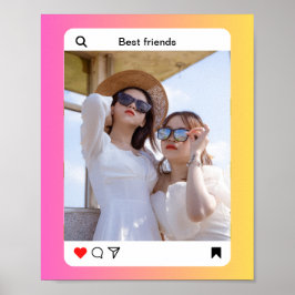 文字カスタムinstagramポスター紙（マット） ポスター