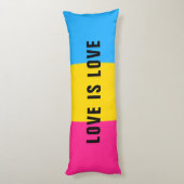 文字カスタムLGBTレインボーパンセクシャルプライド国旗 ボディピロー (裏面 (縦))