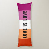 文字カスタムLGBTレインボーレズビアンプライド国旗 ボディピロー (裏面 (縦))