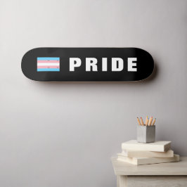 文字カスタムLGBTQレインボントランゲンプライド国旗 スケートボード