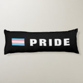 文字カスタムLGBTQレインボントランゲンプライド国旗 ボディピロー (裏面)