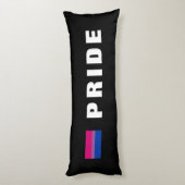 文字カスタムLGBTQレインボーバイセクシャルプライド国旗 ボディピロー (裏面 (縦))