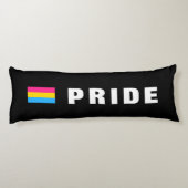 文字カスタムLGBTQレインボーパンセクシャルプライド国旗 ボディピロー (裏面)