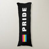 文字カスタムLGBTQレインボーパンセクシャルプライド国旗 ボディピロー (正面縦)