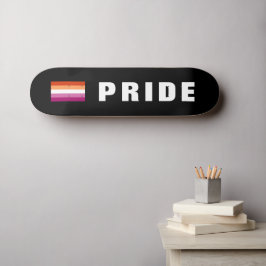文字カスタムLGBTQレインボーレズビアンプライド国旗 スケートボード