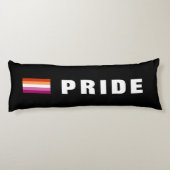 文字カスタムLGBTQレインボーレズビアンプライド国旗 ボディピロー (裏面)