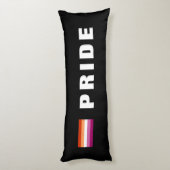 文字カスタムLGBTQレインボーレズビアンプライド国旗 ボディピロー (裏面 (縦))