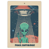 文字カスタムUFOエイリアン クリップボード (裏面)