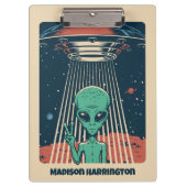 文字カスタムUFOエイリアン クリップボード (正面)