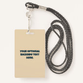 文字カスタムUFOエイリアン バッジ (裏面ランヤード)