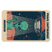 文字カスタムUFOエイリアン マグネット (横)