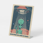 文字カスタムUFOエイリアン 台座サイン (正面)