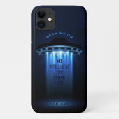 文字カスタムUFO宇宙船の電話ケーシー Case-Mate iPhoneケース (裏面)