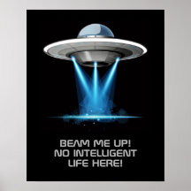 文字カスタムUFO宇宙船ポスター