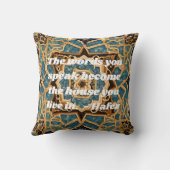 文字カタカスタムムマルケトルイランのアートギフト クッション (裏面)