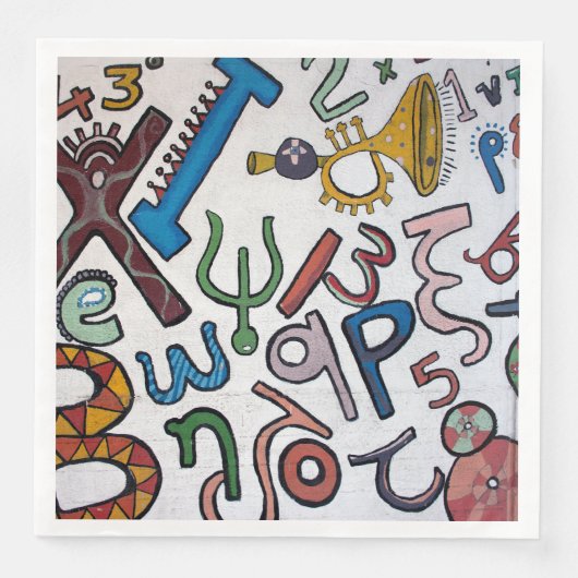 文字カラフルと数字 (正面)