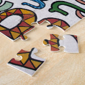 文字カラフルと数字 ジグソーパズル (側面)