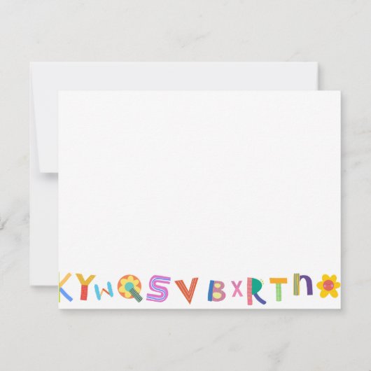 文字カラフルのパーソナライズされた先生 ノートカード