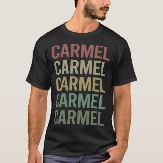 文字カラフルカルメル Tシャツ (正面)