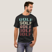 文字カラフルゴルフ用ゴルファー Tシャツ (正面フル)