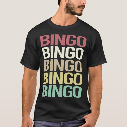 文字カラフルビンゴ Tシャツ (正面)