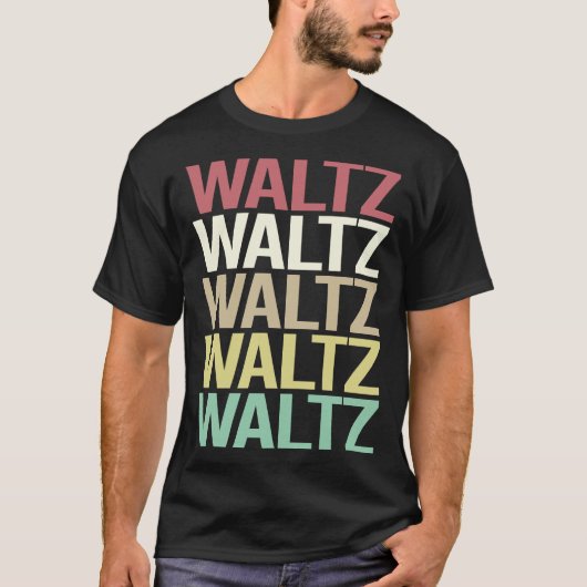 文字カラフルワルツ Tシャツ (正面)