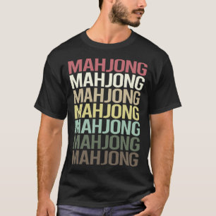 文字カラフル麻雀マジョンマジョンマジョング Tシャツ