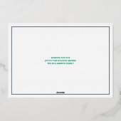 文字カラフル3フォトシック明るいメリー金ゴールド 箔シーズンカード (裏面)