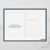 文字カラフル3メリー光明シック金ゴールド 箔シーズンポストカード (裏面)