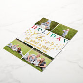 文字カラフル4フォトシック休日応援金ゴールド 箔シーズンカード (回転した状態)