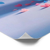 文字カラフルM （蝶あり） ポスター (角)