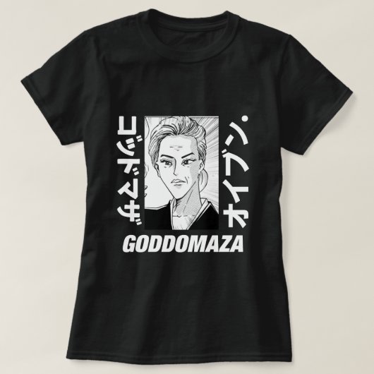 文字クラシックモモコヘッド厚手女性ブラックティー Tシャツ (デザイン正面)