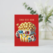 文字クールポップコーン映画の追加 ポストカード (スタンド正面)