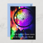 文字グッドカスタムドリームナイトライトドリームキャッチャー ポストカード (正面/裏面)