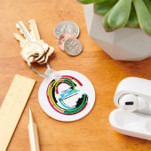 文字グランジE キーホルダー