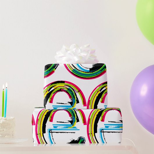 文字グランジE ラッピングペーパー