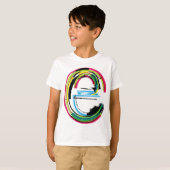 文字グランジE Tシャツ (正面フル)