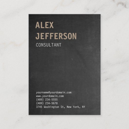 文字グレはっきりしたーシャルボード 名刺 (正面)