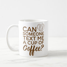 文字コーヒーのラインアートモダンコーヒーを飲む コーヒーマグカップ