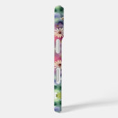 文字サイケデリックLパターンフローラ水色 Case-Mate iPhoneケース (裏面 / 右)