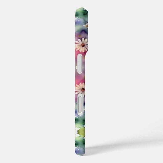 文字サイケデリックLパターンフローラ水色 Case-Mate iPhoneケース (裏面 / 右)