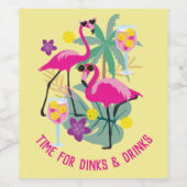 文字サマーピックボール付き🤩トロピカルパーティー ワインラベル (シングルラベル)